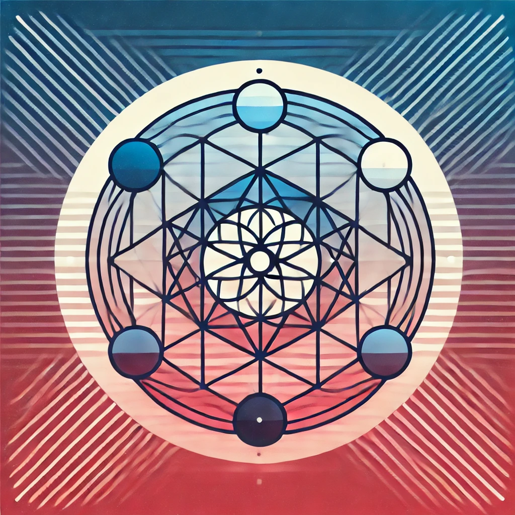 Why AI-generated content lacks human essence: A sacred geometry design representing creativity, passion, and energy. The vibrant patterns and brand colors symbolize the Greek concept of 'Meraki'—infusing work with love, creativity, and a piece of oneself—highlighting the irreplaceable value of human touch in content creation